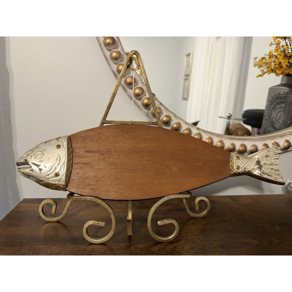 Vintage‎ Paul Marshall MCM Fish Wall Decor Wood Metal Japan Nautical Art MCM